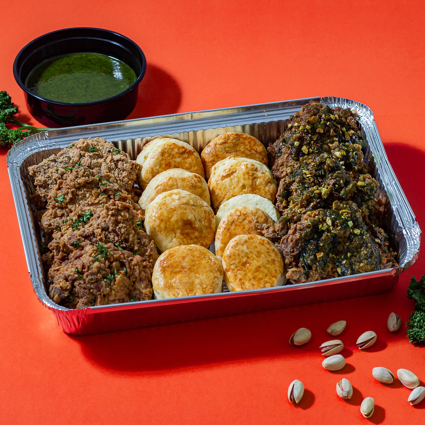 fried chicken | fried chicken pesto | scone | biscuit | food tray manila | fathers day feast