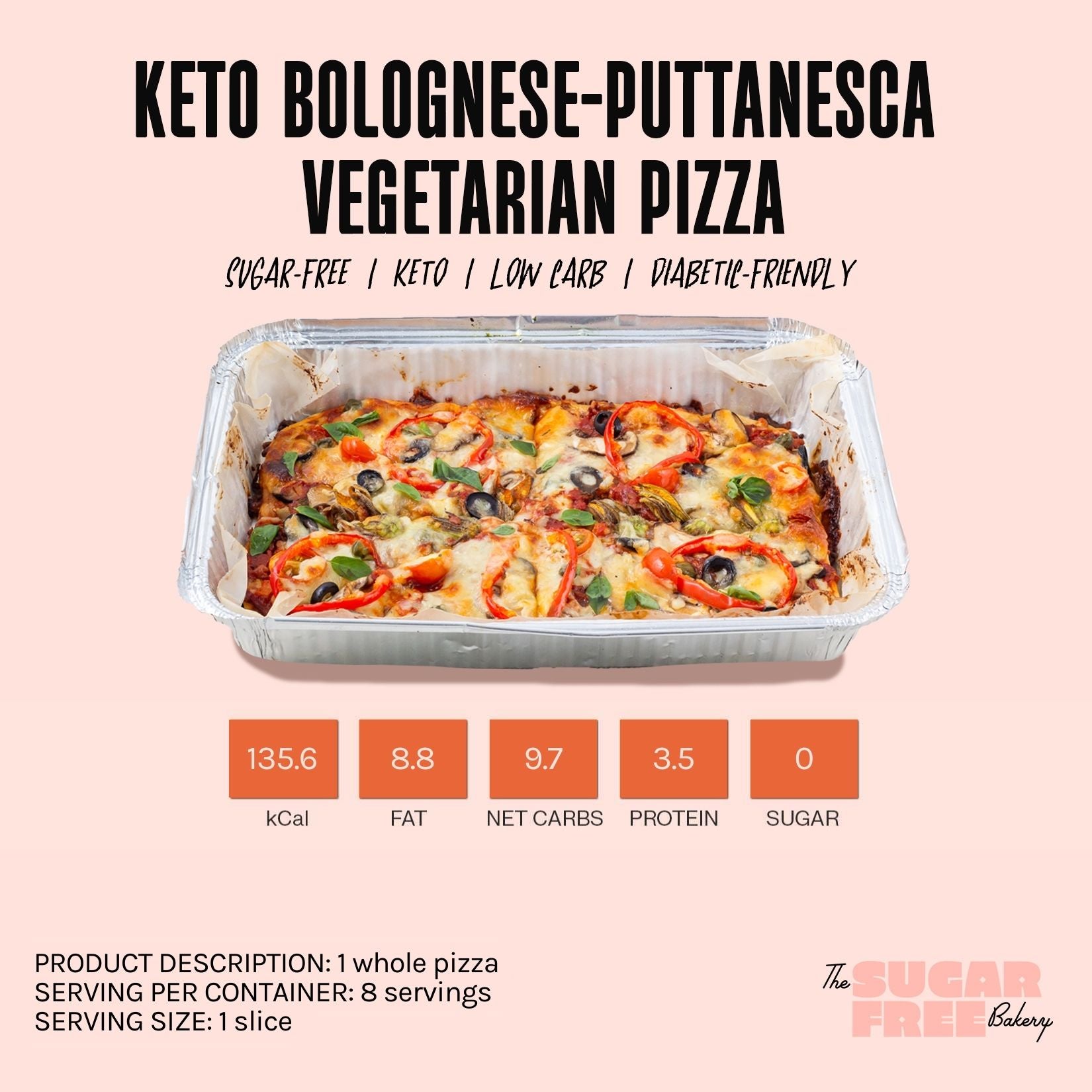 keto pizza | vegetarian pizza | food tray manila | the sugar free bakery ph