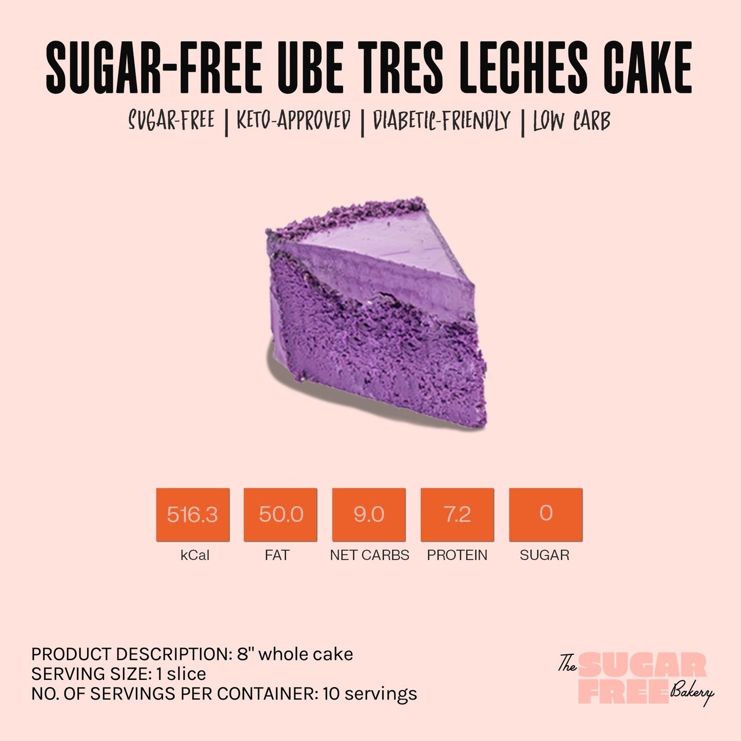 Ube Tres Leches Cake 8"