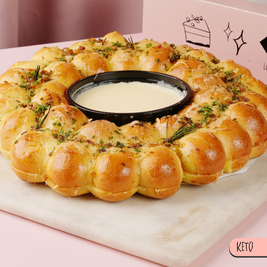 Herbed Pull-Apart Bread with Cheese Dip