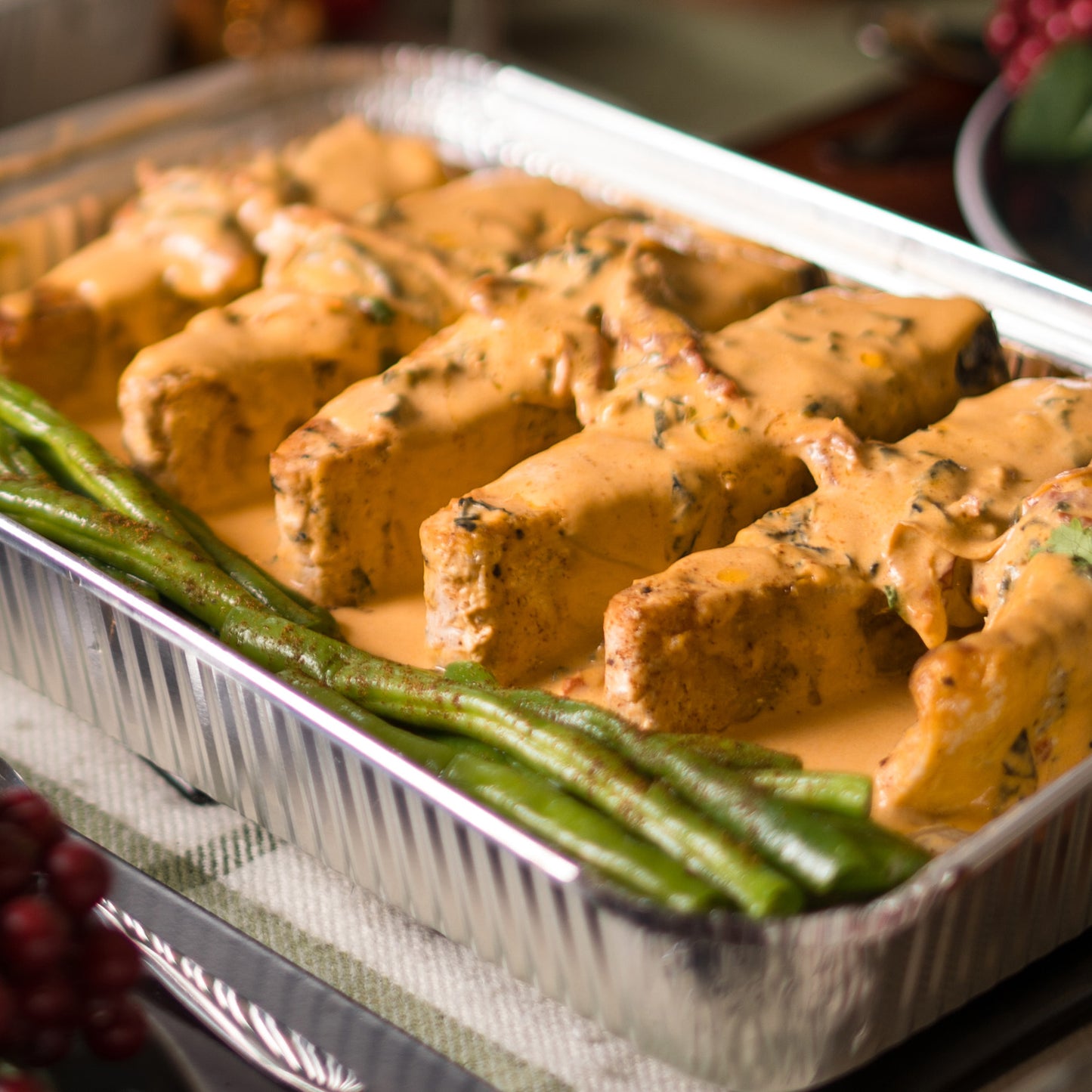 The Sugar-Free Bakery | Roasted Party Tray | affordable party trays manila | best party tray manila 2022 | party trays delivery | best party platters | Party Tray Manila | Healthy Party Trays | Caesar salad | Pesto Pasta | Crackling Pork | Salmon Party Tray | Lemon Pasta | Roast Beef | Chicken Masala | Chili Garlic Shrimp