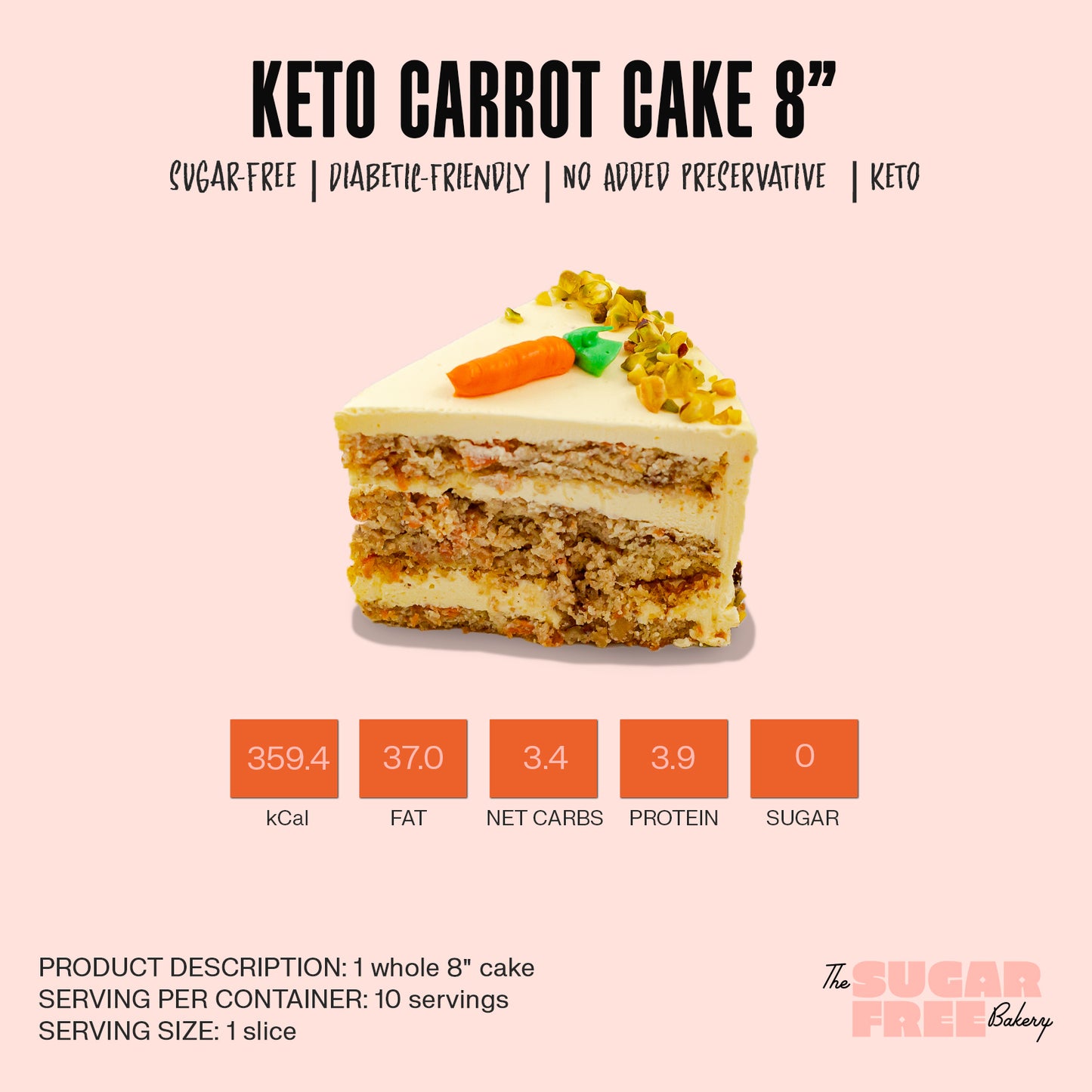 Keto Carrot Cake 8"