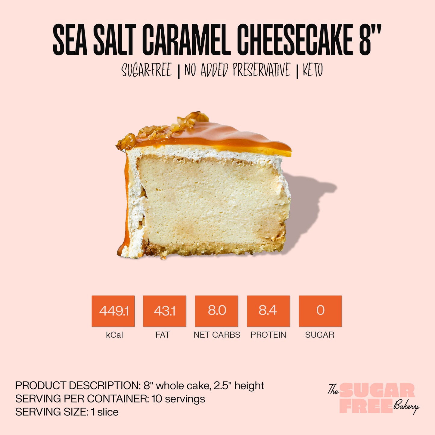 Sea Salt Caramel Cheesecake 8"