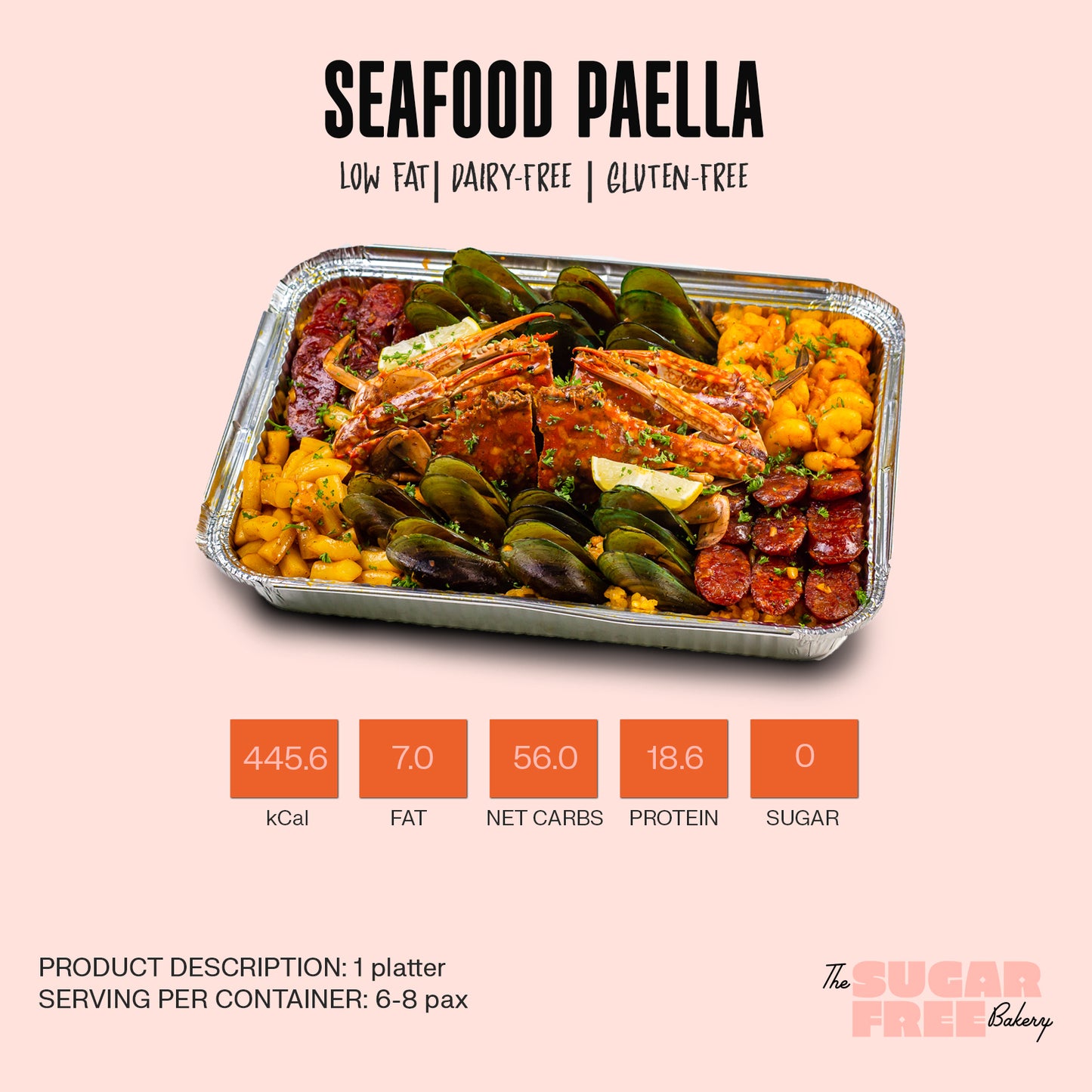 seafood paella | food tray | party tray | the sugar free bakery ph